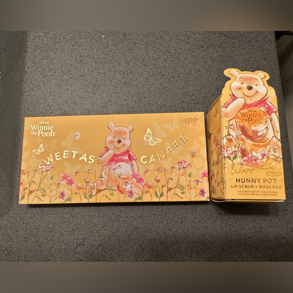 Colourpop x Winnie the Pooh palette (LN) and lip scrub duo (BNIB)